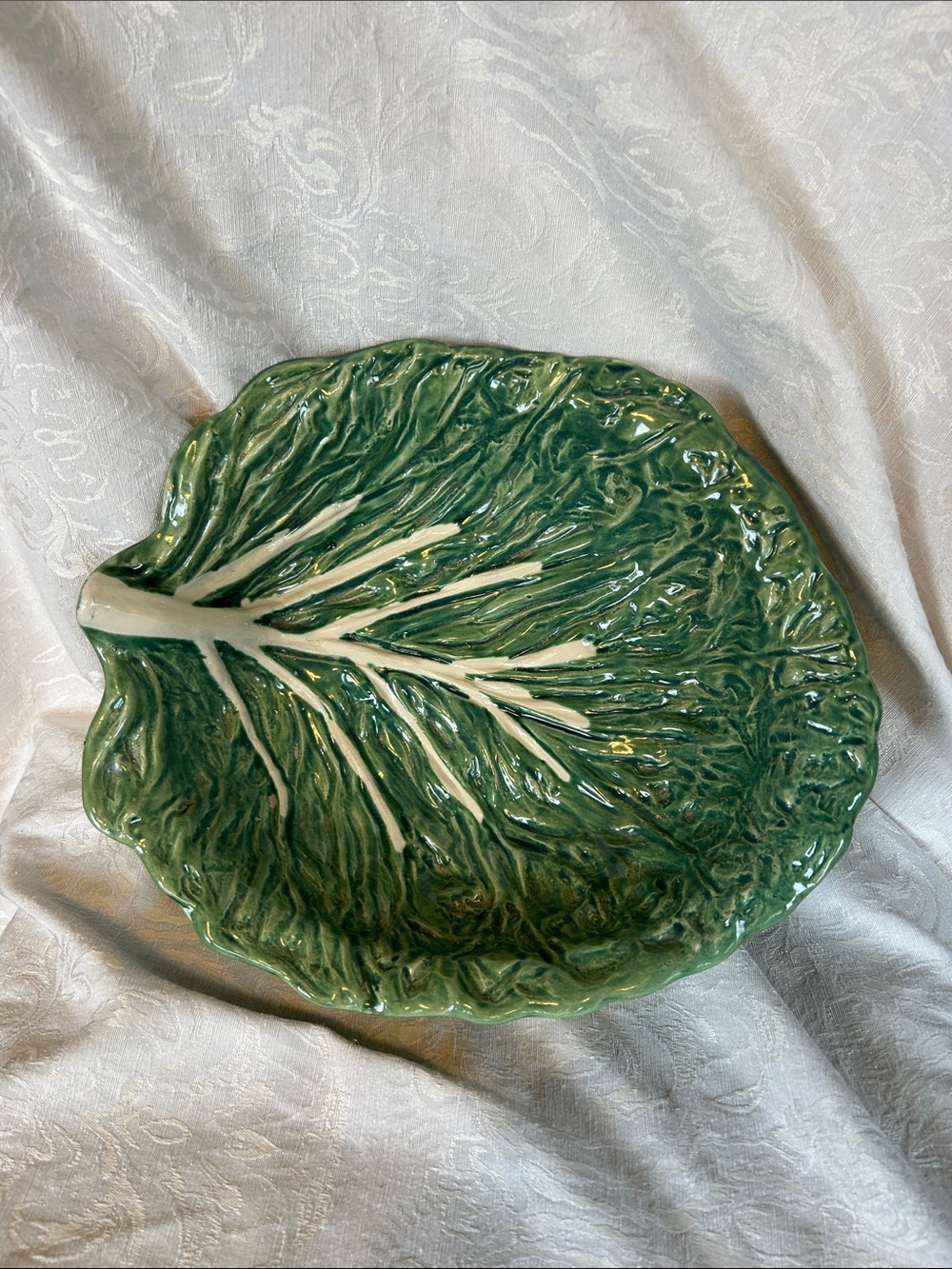 Green Canbbage Ceramic bowl made in Portugal.#643